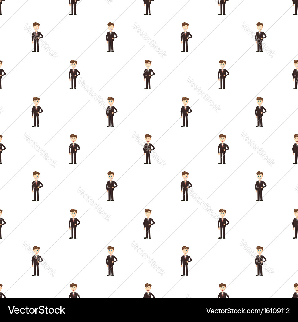 Man in suit pattern vector image