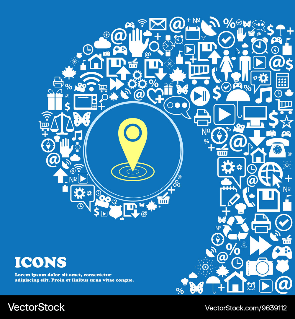 Map pointer icon sign nice set of beautiful icons Vector Image