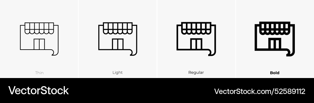 Message icon thin light regular and bold style Vector Image