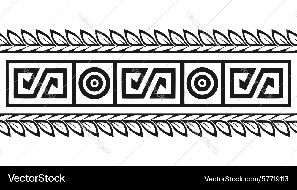 Geometric pattern border design for decorative Vector Image