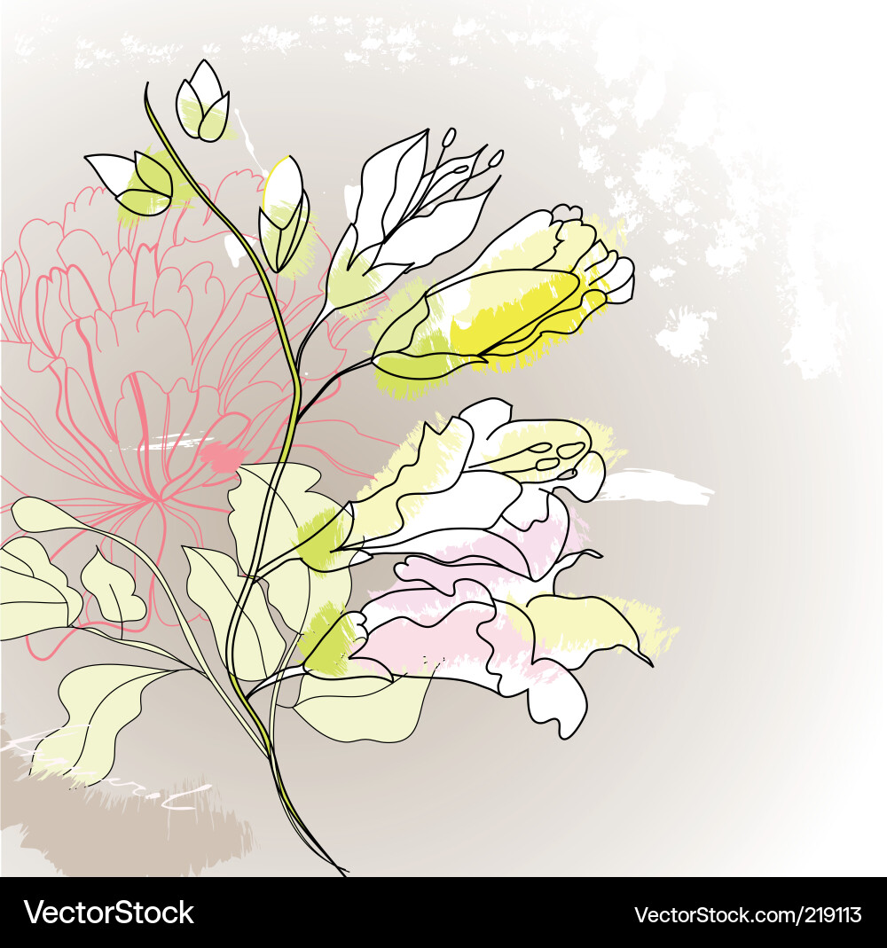 Romantic flowers Royalty Free Vector Image - VectorStock