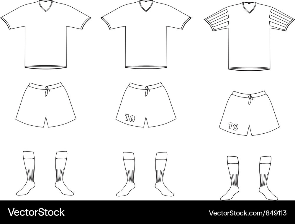 Soccer Player Uniform - Dynamic Action Vector Image