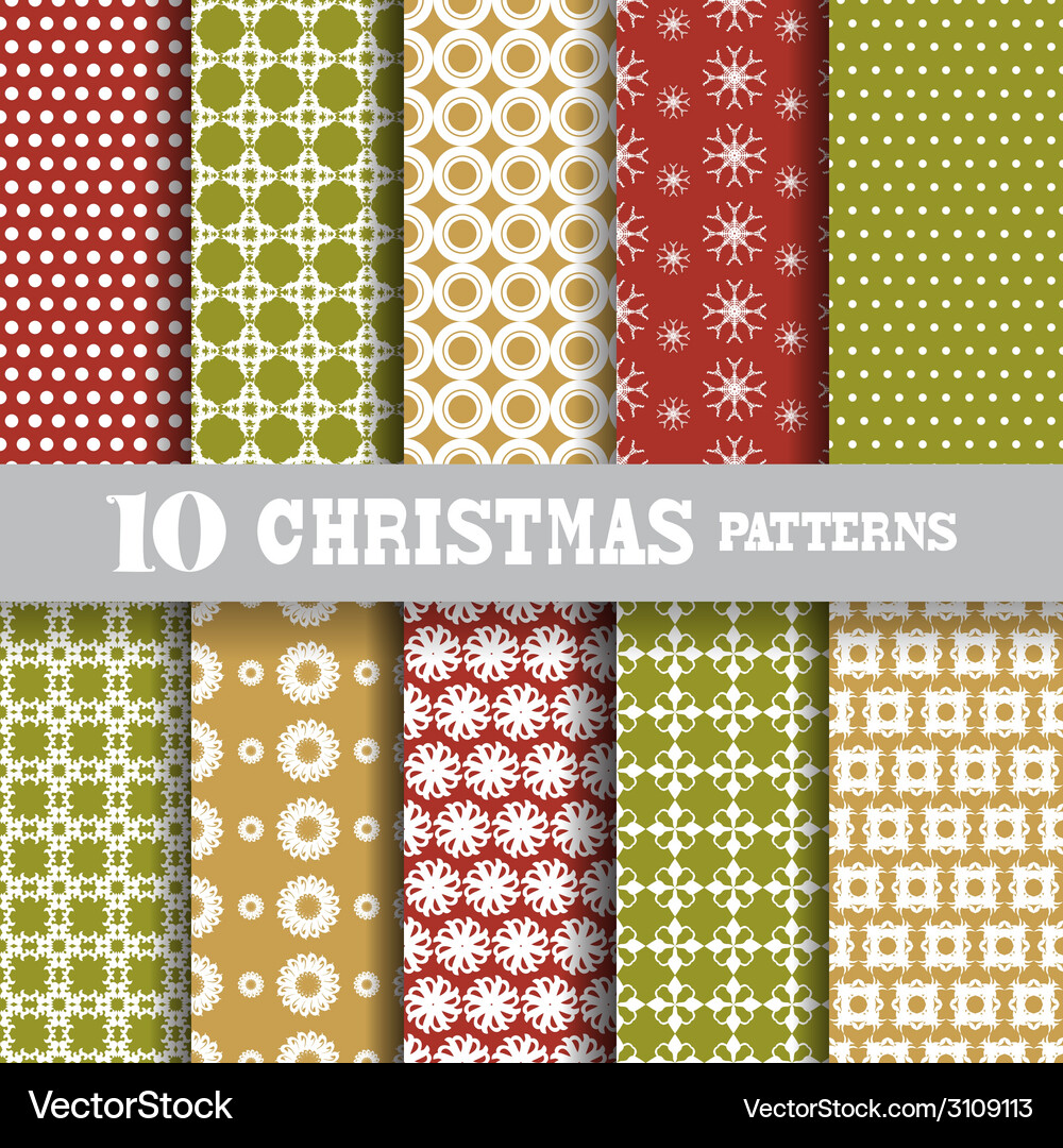 Winter Snowflake Pattern Set Vector Image