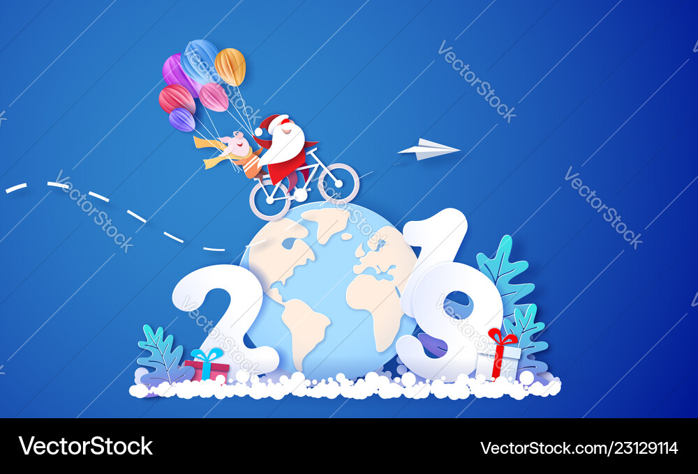 2019 neues Jahr Verkauf Designkarte mit santa claus 2019 neues Jahr Verkauf Designkarte mit santa claus vektorbild