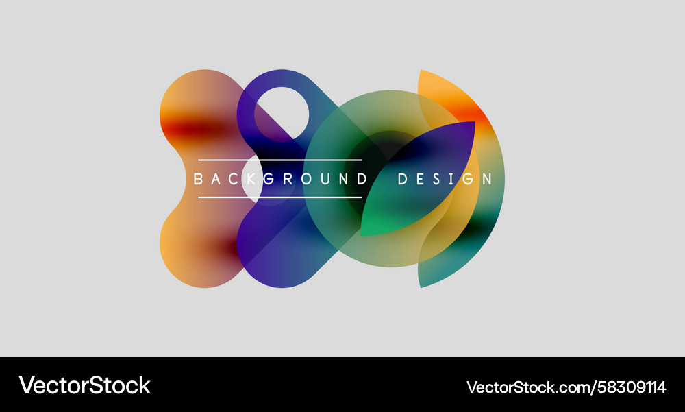 Abstract colorful shapes overlap creating dynamic Vector Image