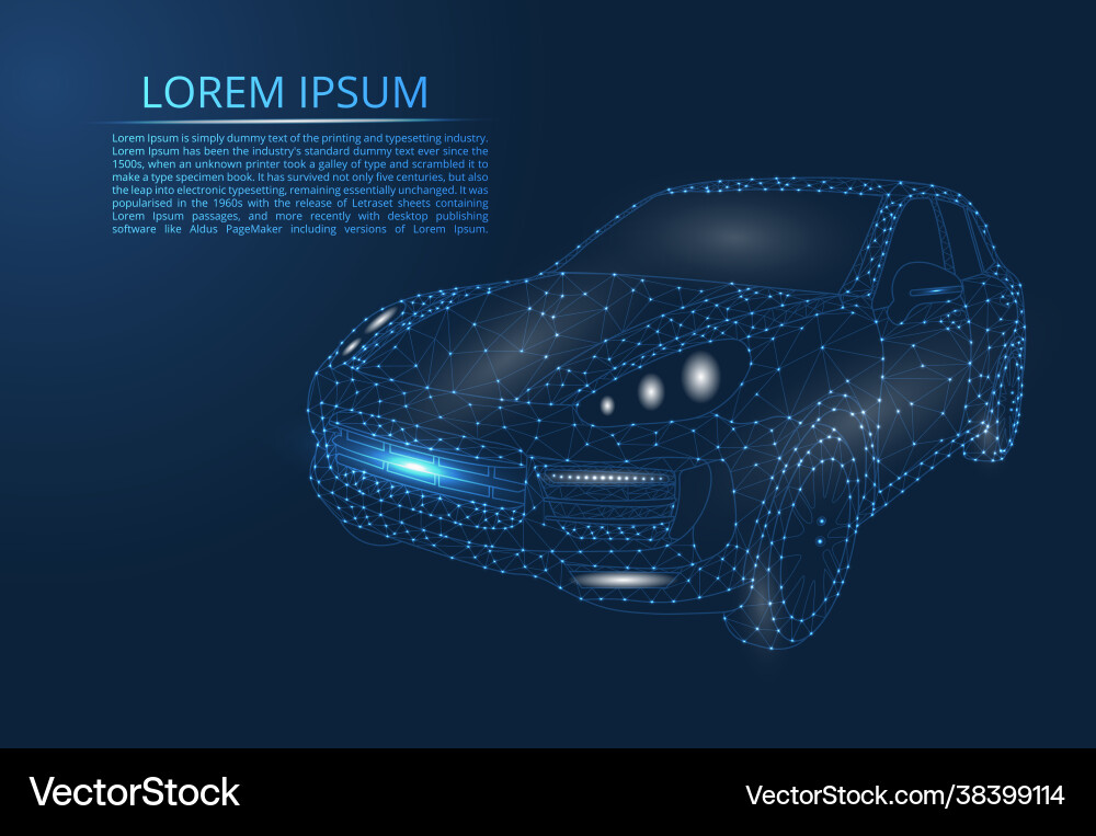 Abstract image a car in form points Vector Image