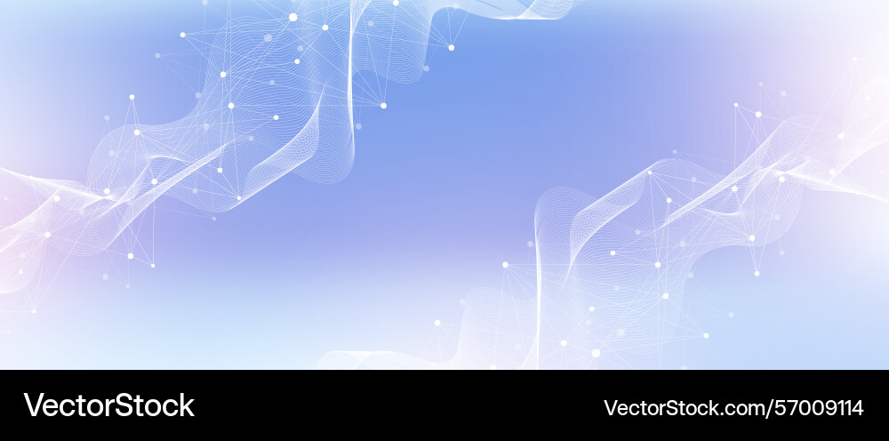 Abstract tech network connection dots digital Vector Image