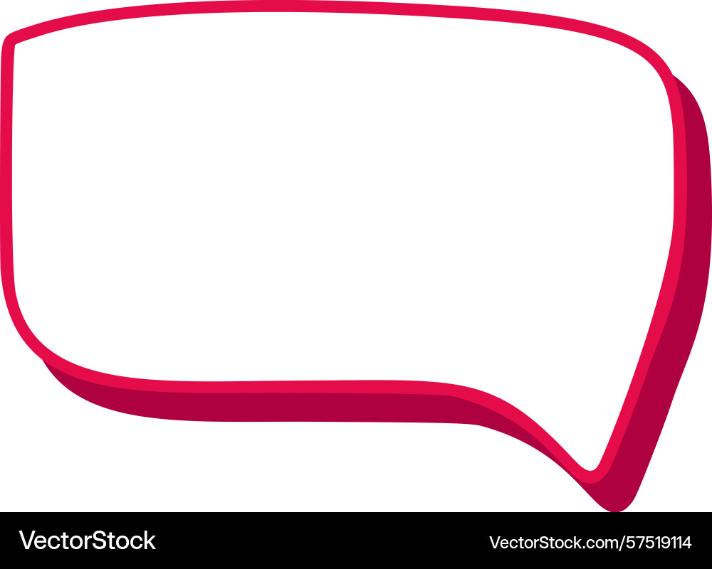 Bubble in vibrant red speech displaying vector image