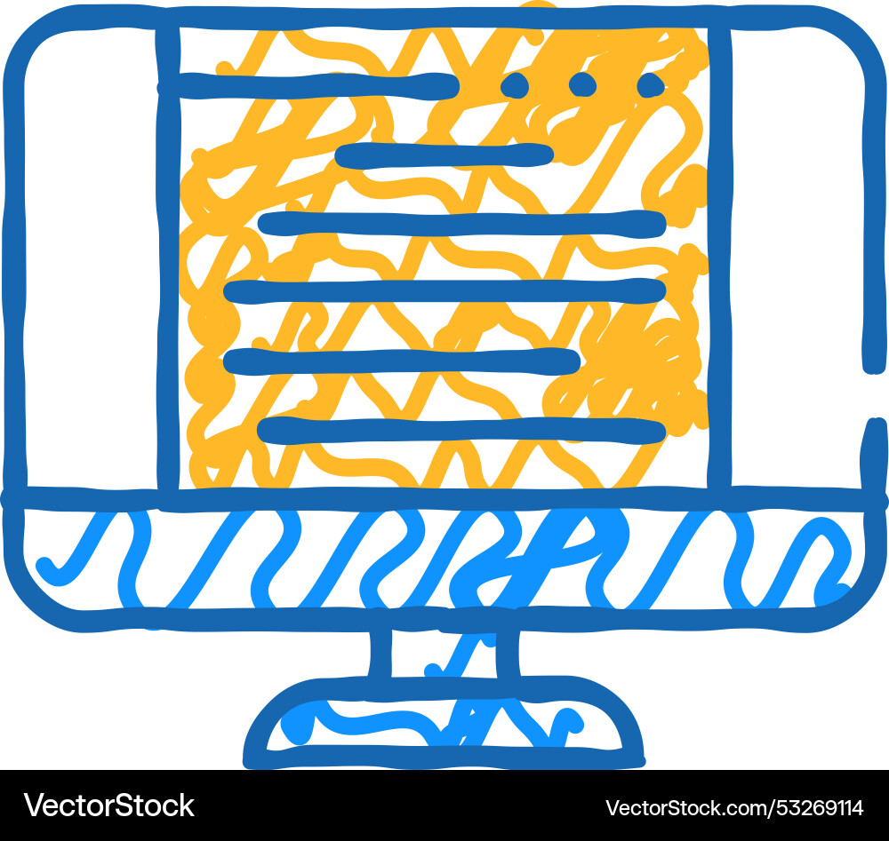 Document of operating system icon doodle Document of operating system icon doodle Vector Image