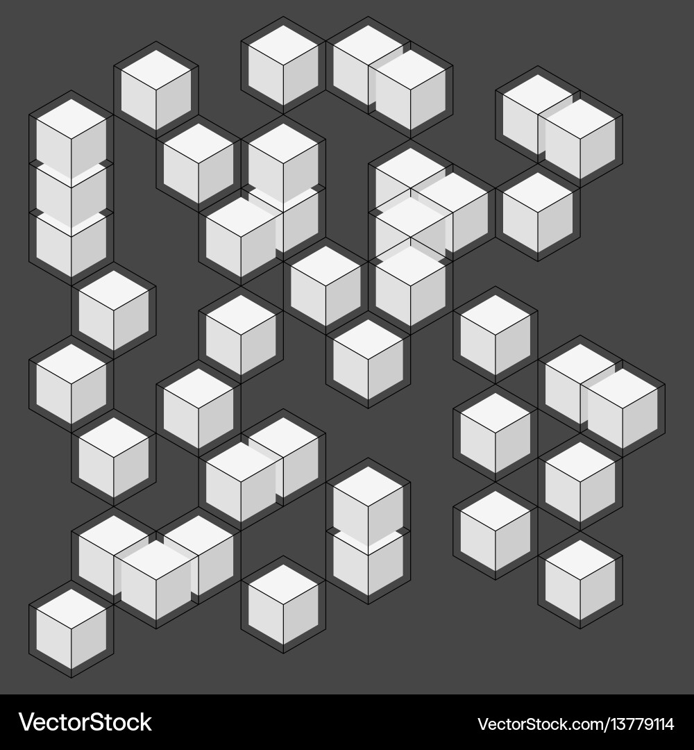 Geometric Cube Pattern Vector Image