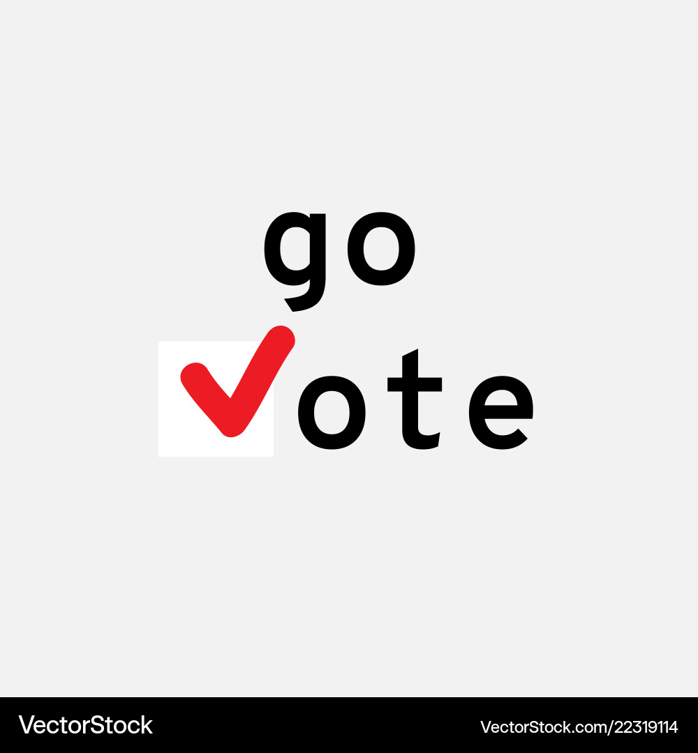 Go vote symbols template check marks vector image