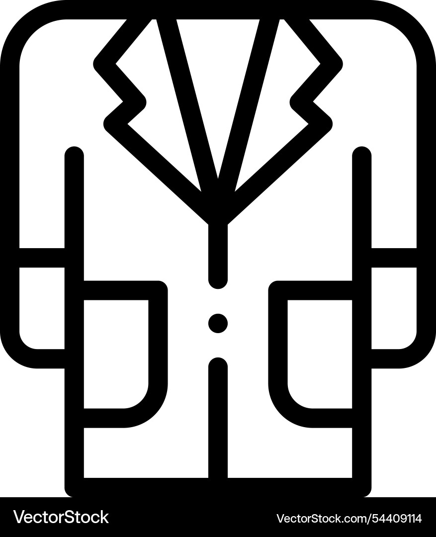 Lab coat icon thin linear style design isolated Vector Image