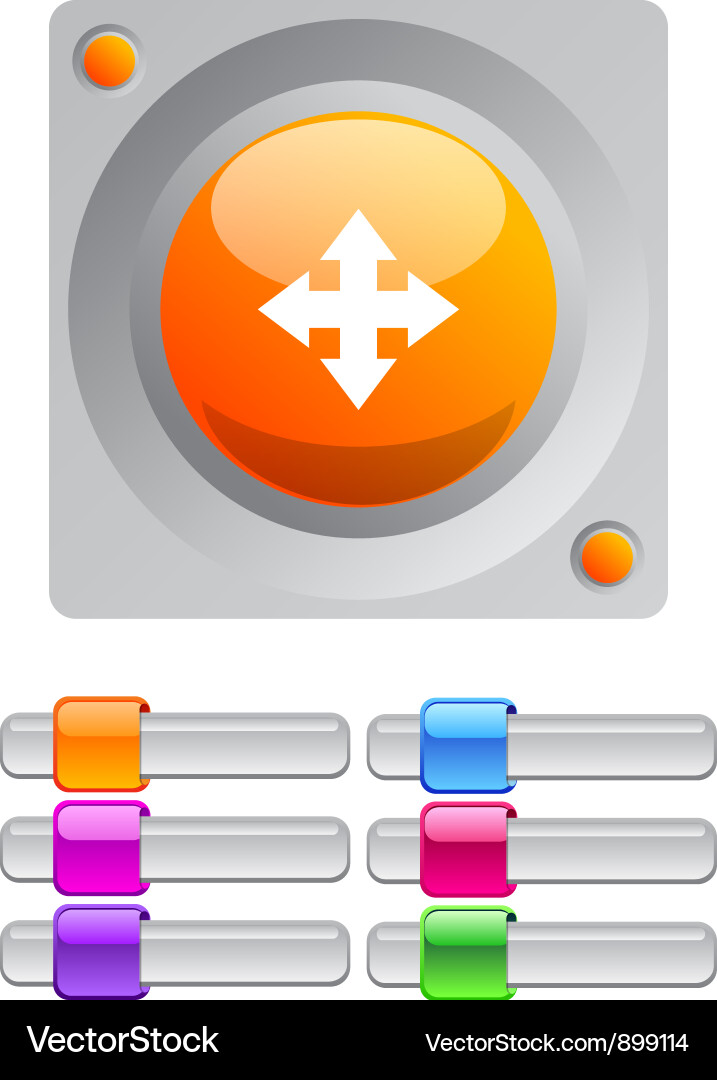 Map color round button Vector Image