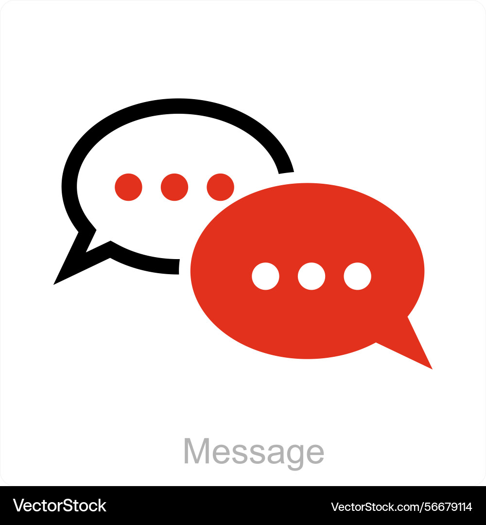 Message icon concept Vector Image