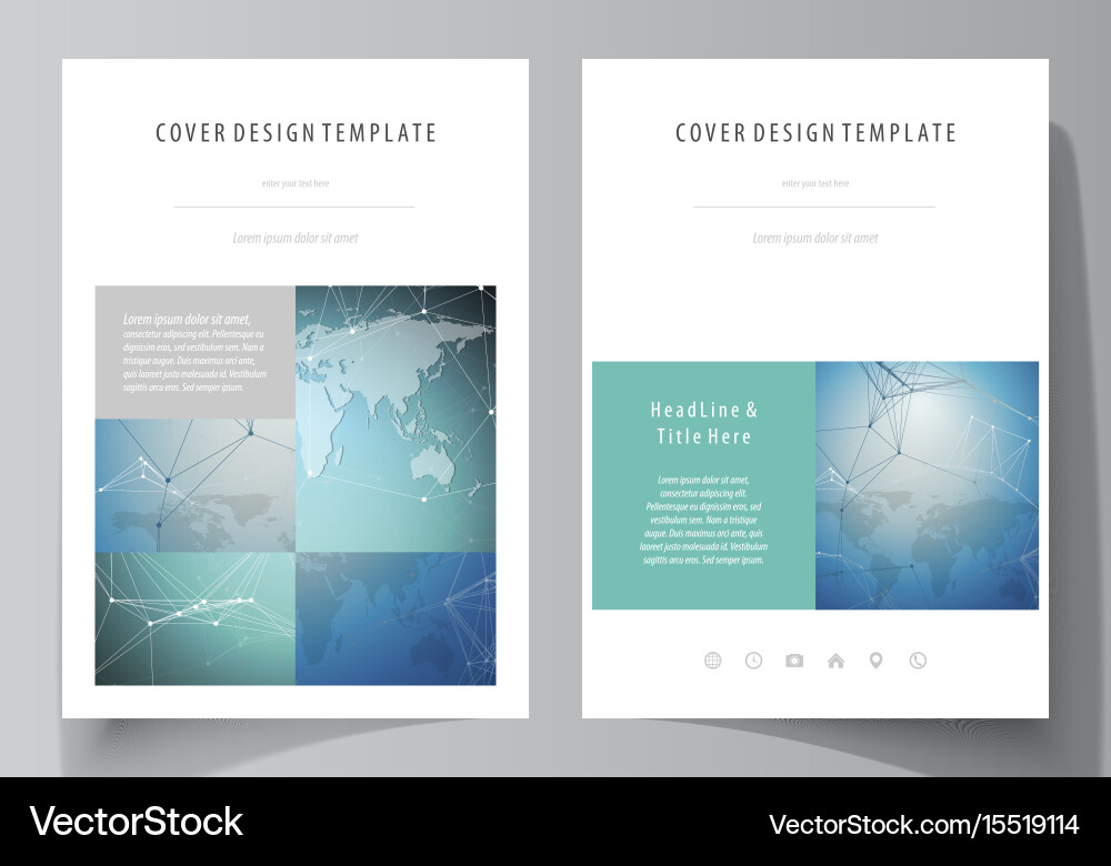 Modern Layout with Connecting Lines vector image