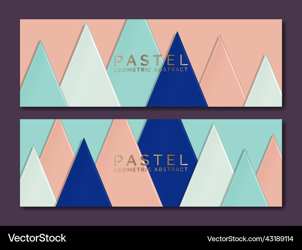 Paper cardboard overlapping triangles Paper cardboard overlapping triangles vector image