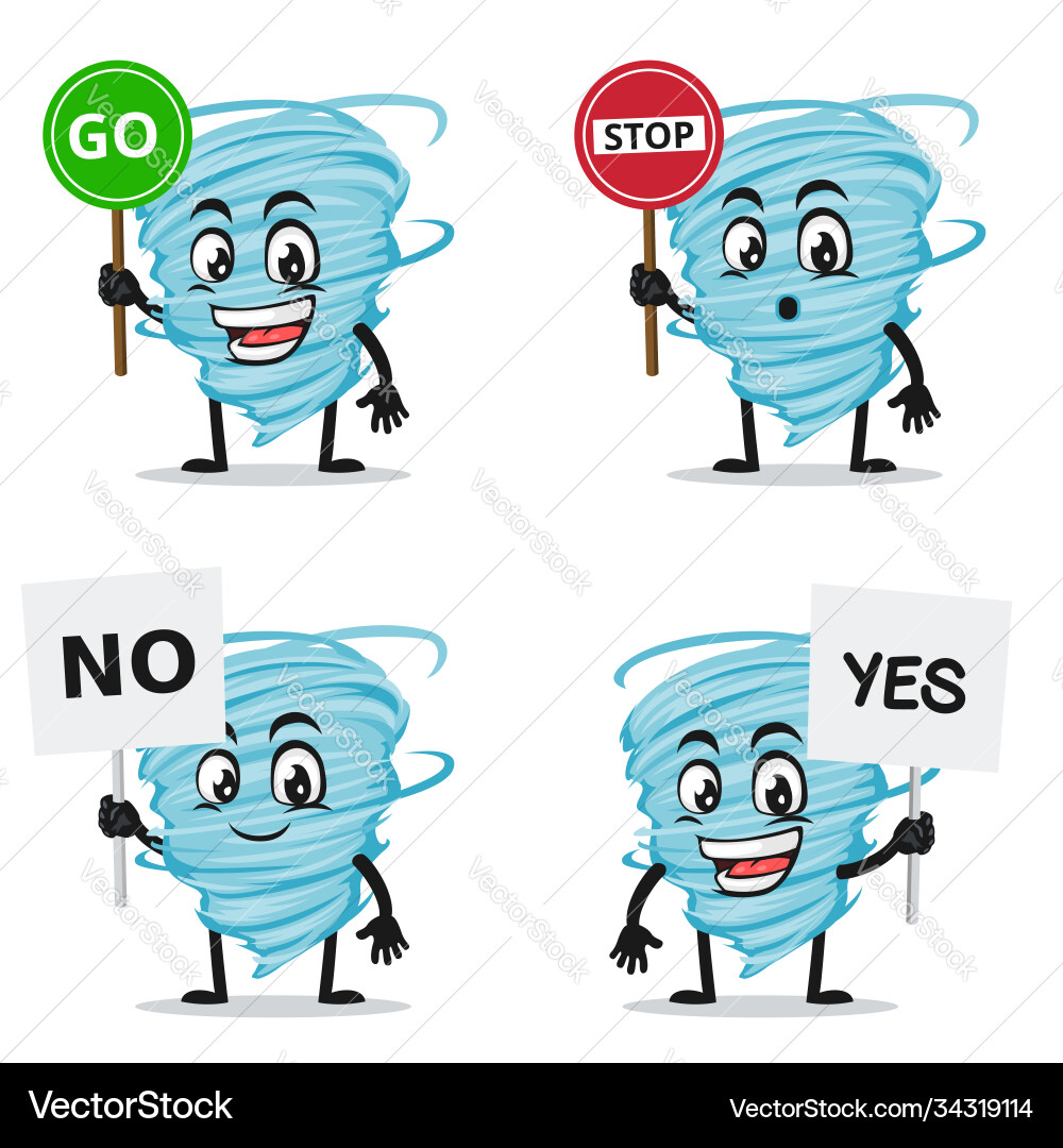 Tornado mascot or character Tornado mascot or character vector image
