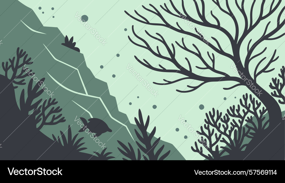 Withered tree in a desolate landscape design Vector Image