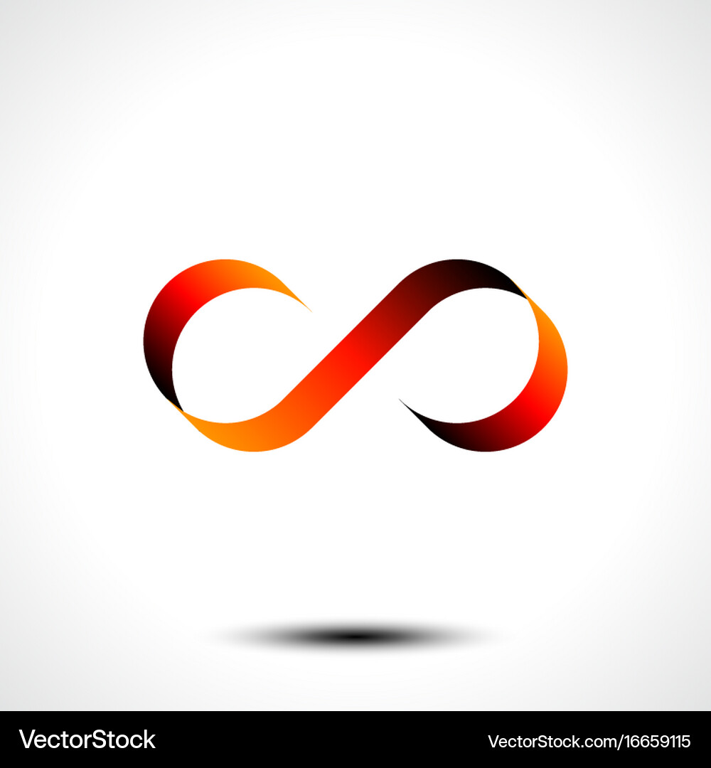 Infinity symbol or logo design isolated on white b – Royalty-Free Vector |  VectorStock, image size:1000x1080