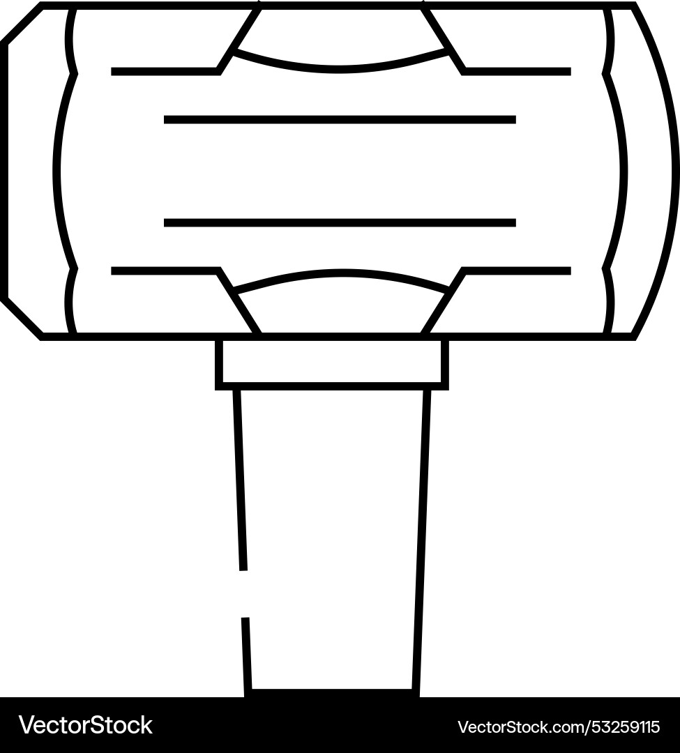 Sledge hammer line icon Royalty Free Vector Image