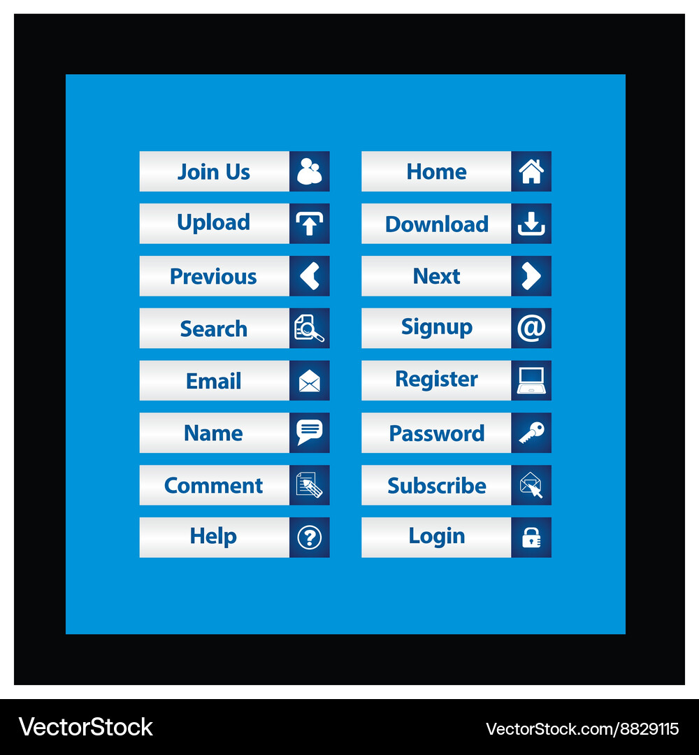Web button set Vector Image