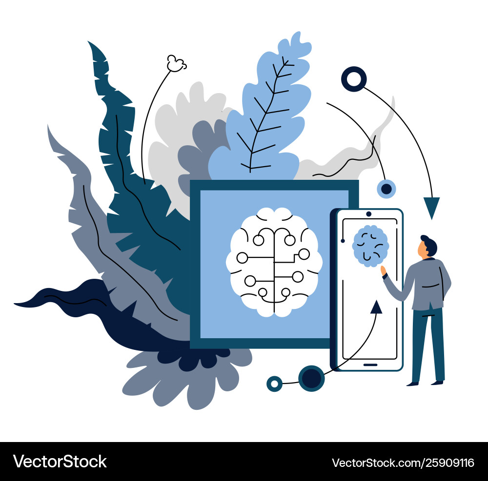 Device synchronization through artificial vector image