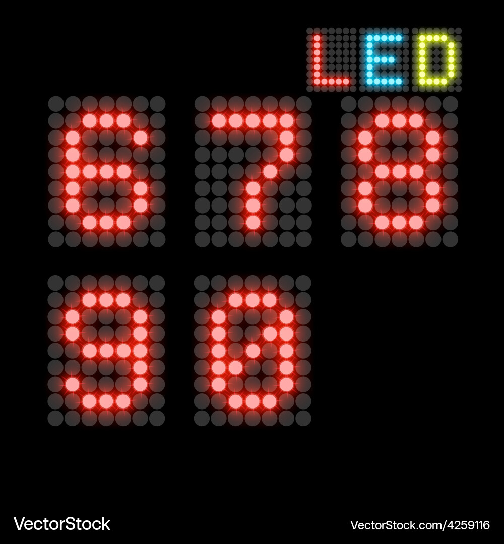 Digits vector image
