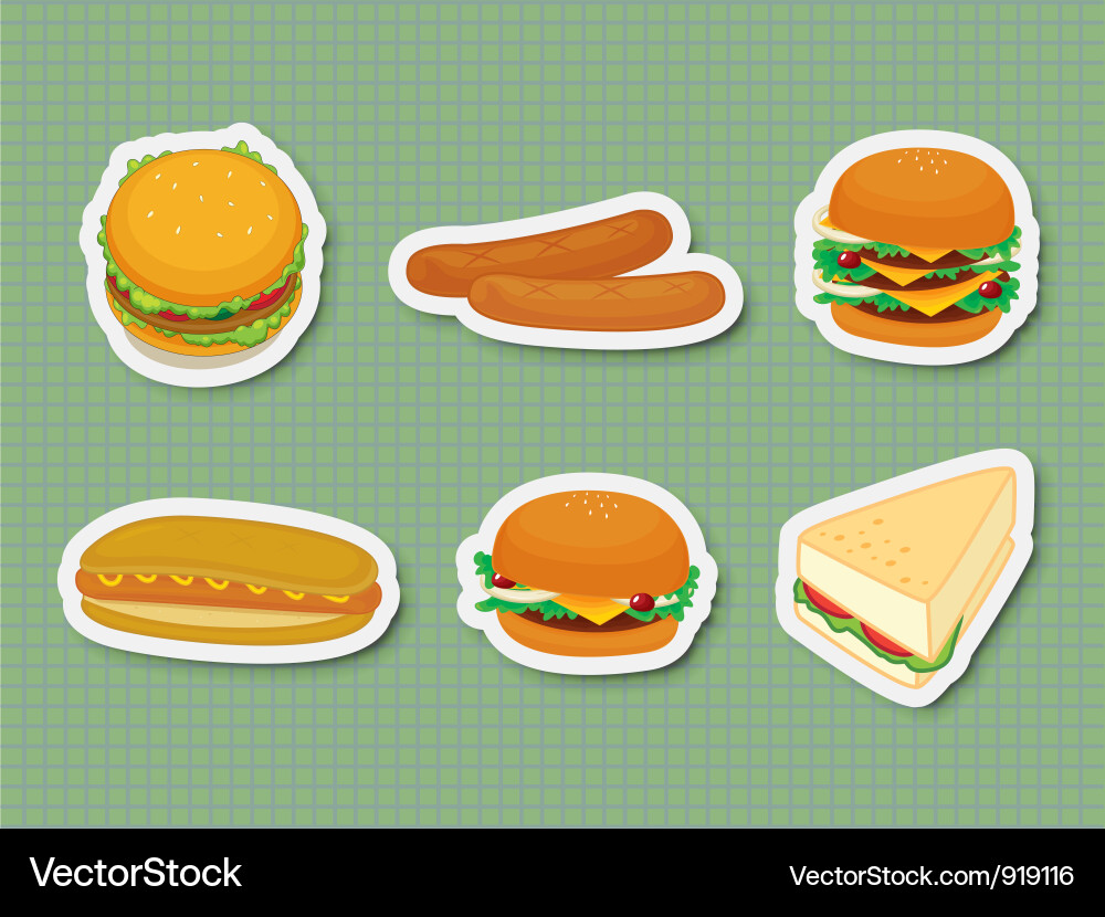 Fast food Royalty Free Vector Image - VectorStock