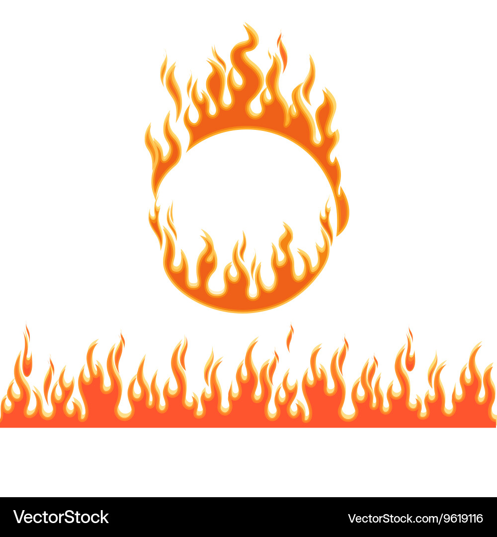 Flame Shapes and Patterns vector image