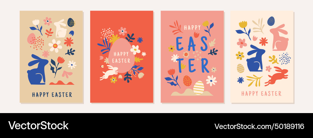 Happy easter decorated geometric style Happy easter decorated geometric style vector image