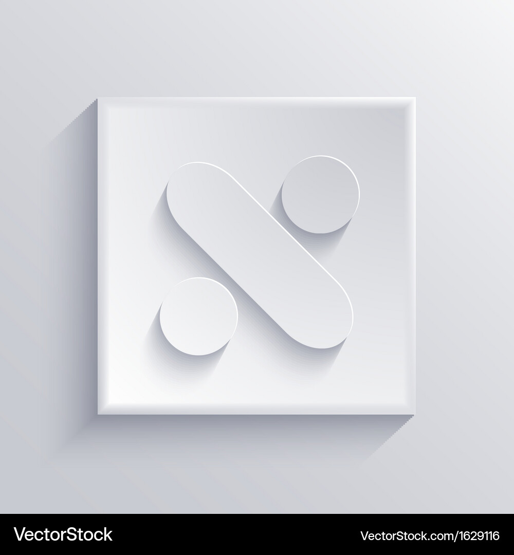 Light Square Icon - Math & Calculation Vector Image
