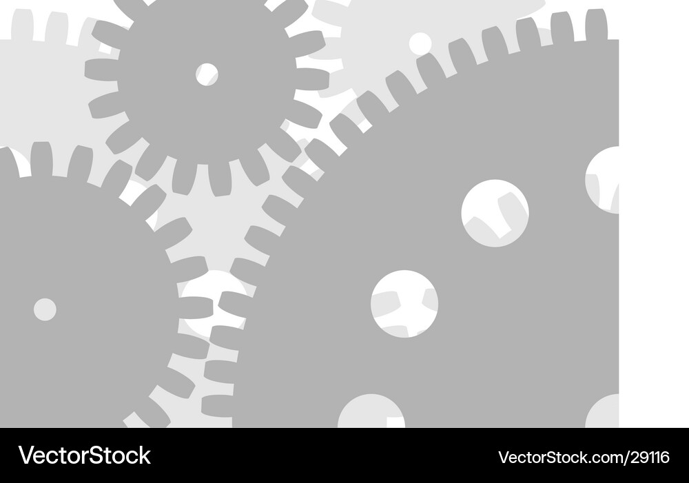 Mechanical Gears - Abstract Vector Image