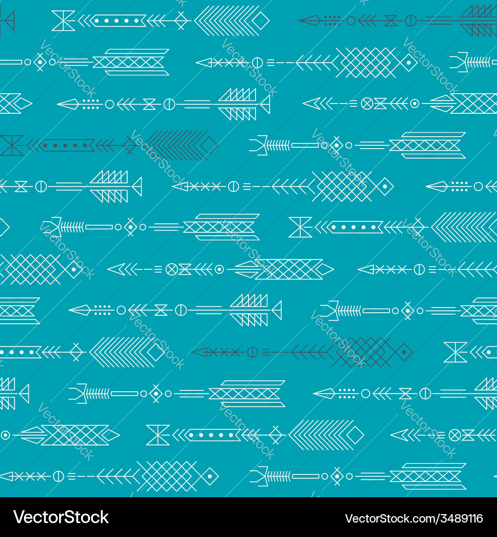 Seamless abstract pattern with stylized arrows Vector Image