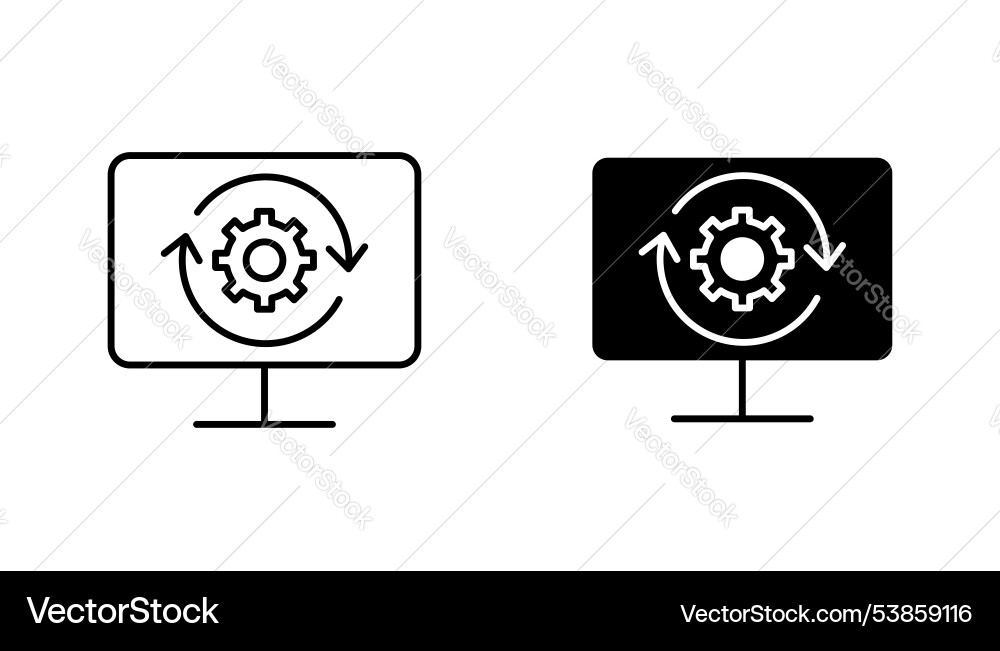 System update icon set Vector Image