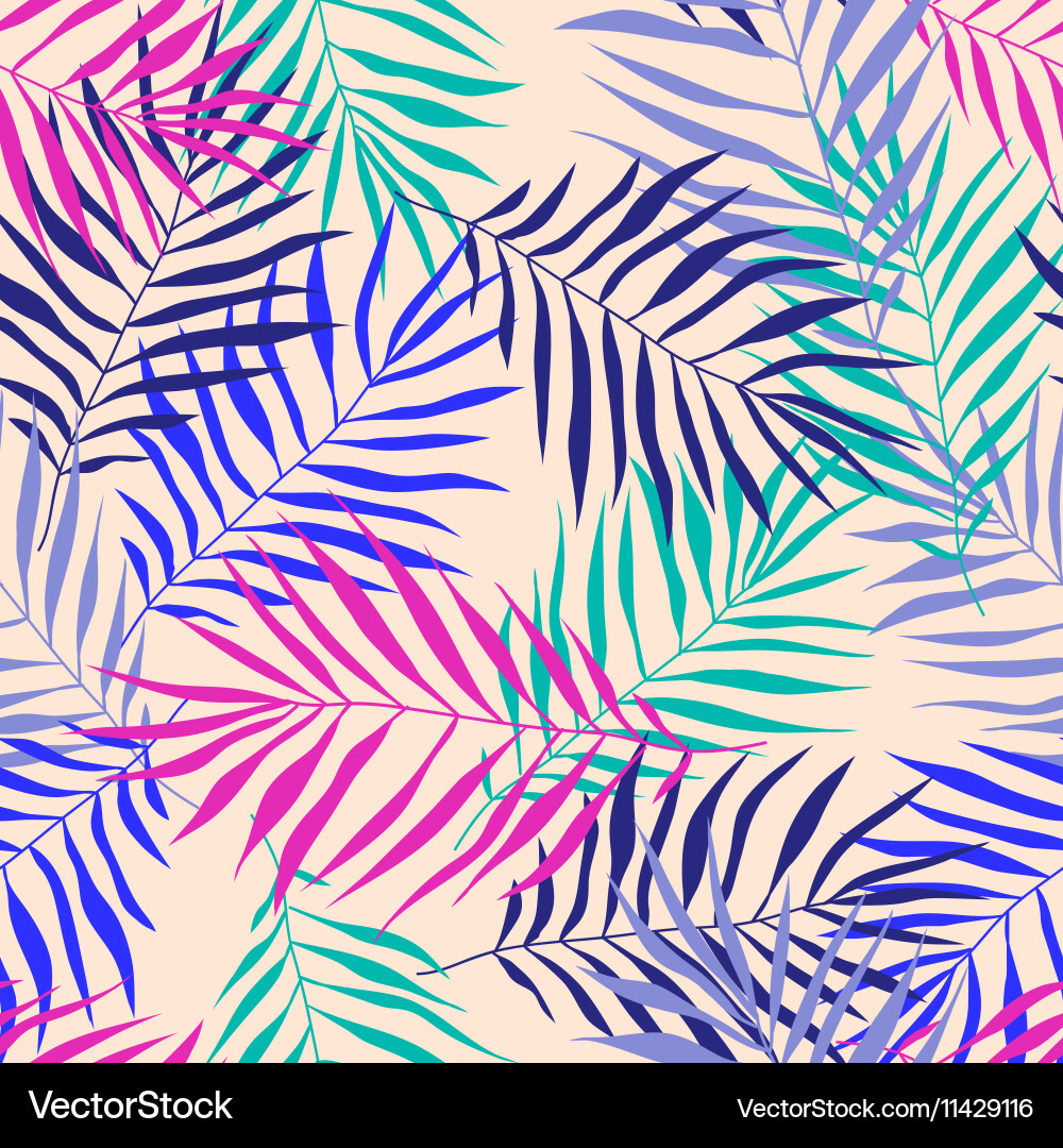 Tropical Leaf Seamless Pattern Vector Image