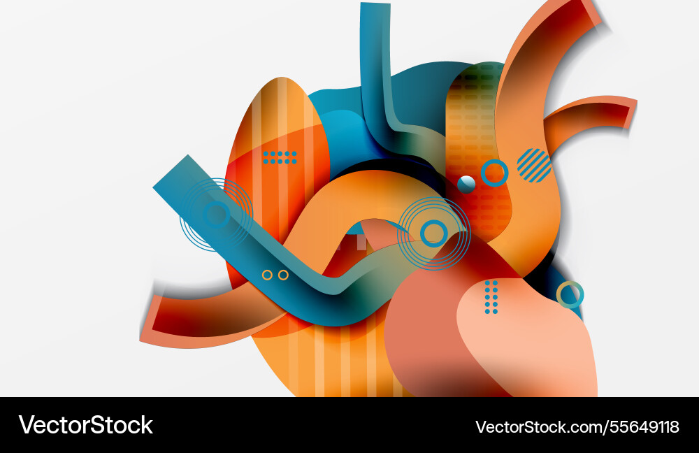 Abstract background - lines circles and liquid Abstract background - lines circles and liquid Vector Image