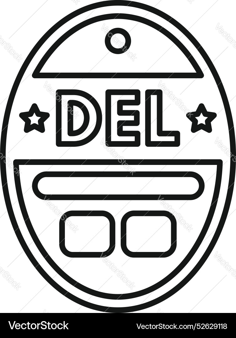 Black oval delete key keyboard button icon Black oval delete key keyboard button icon vector image