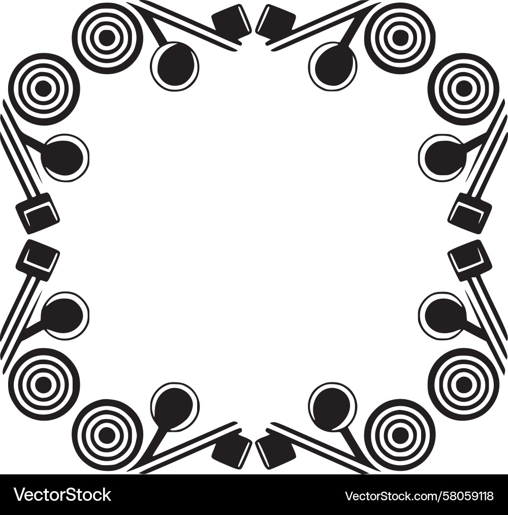 Circular Frame Pattern Vector Image