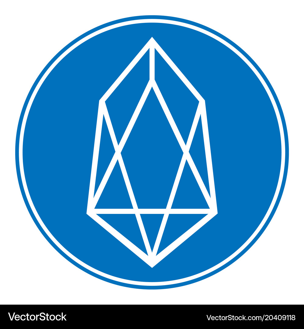 Crypto coin eos icon on white – Royalty-Free Vector | VectorStock