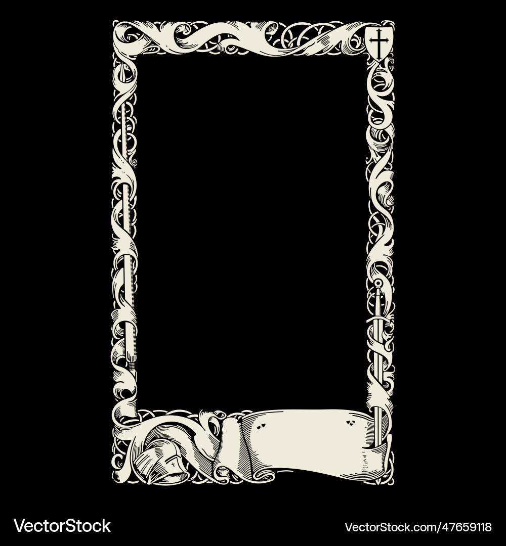 Medieval Knightly Frame Vector Image