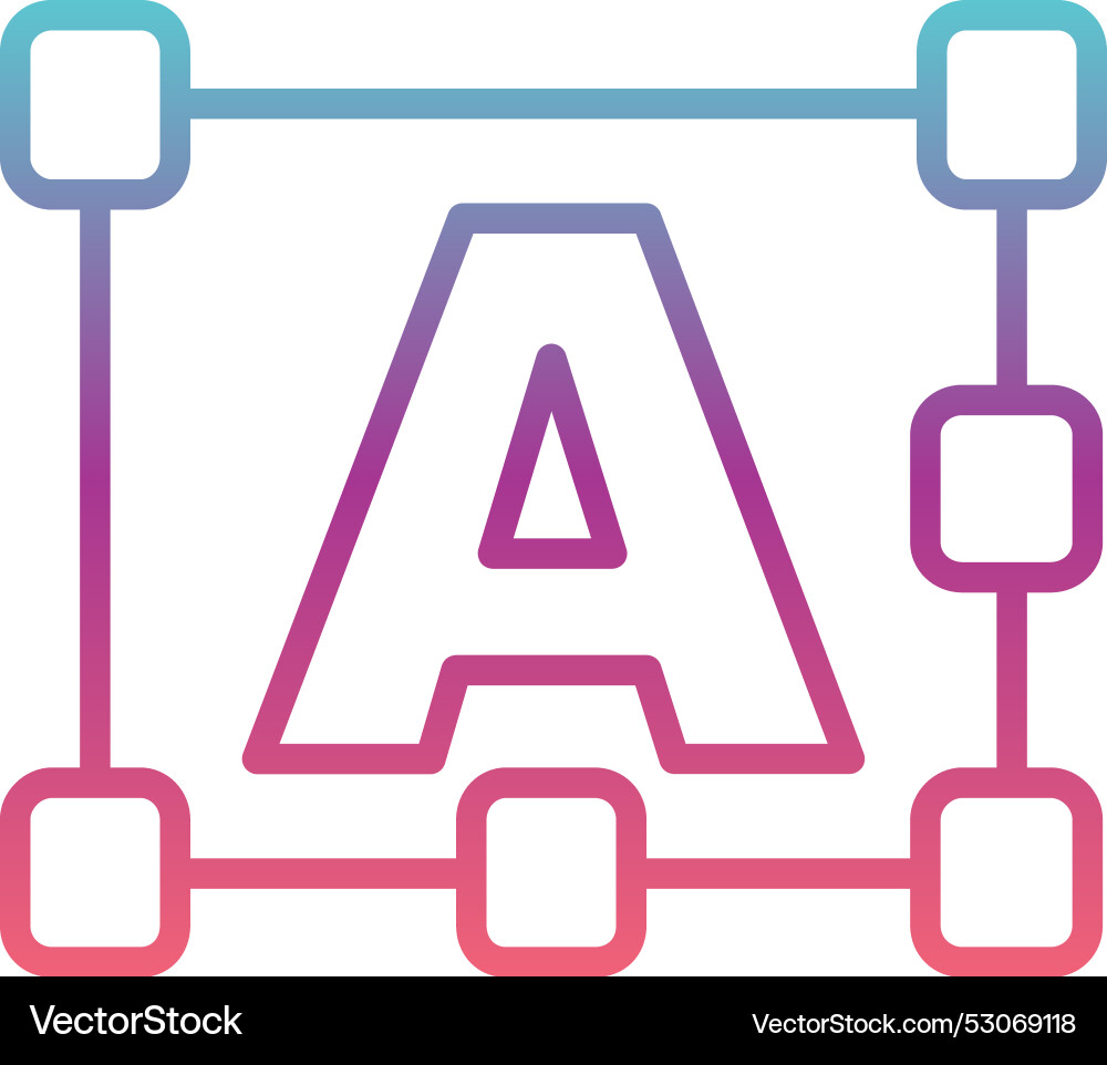 Text line gradient design Vector Image