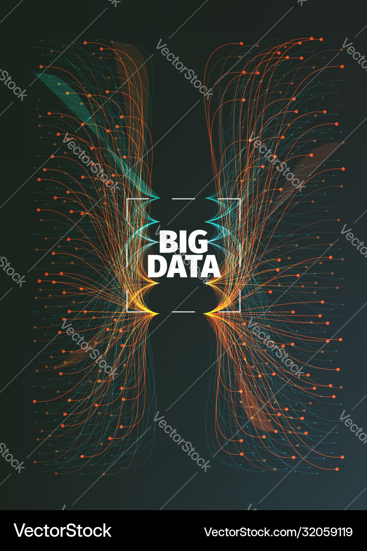 Abstract Data Flow & Network vector image