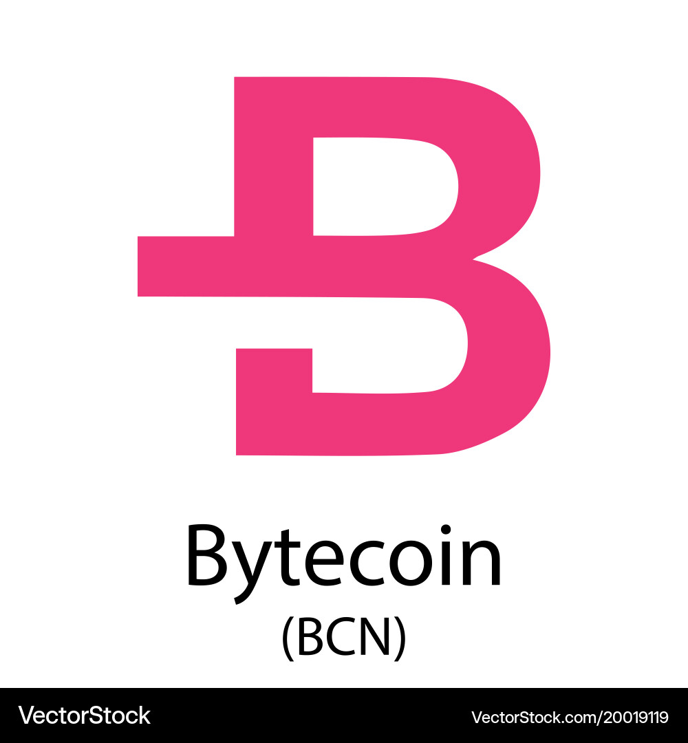 Bytecoin cryptocurrency symbol – Royalty-Free Vector | VectorStock