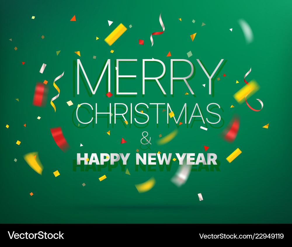 Merry christmas and happy new year greeting card Merry christmas and happy new year greeting card vector image