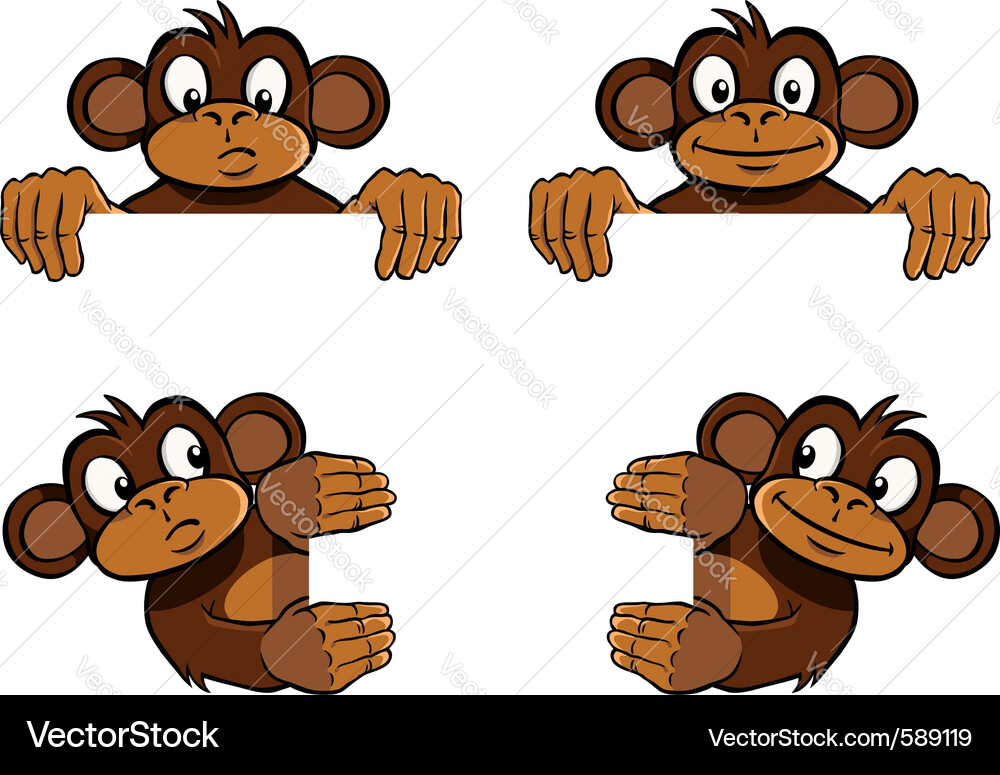 Monkey Frame Bord Vektorbild