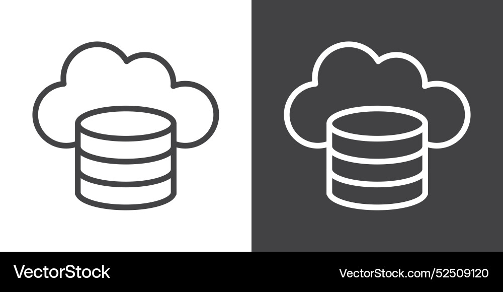 Cloud database icon vector image