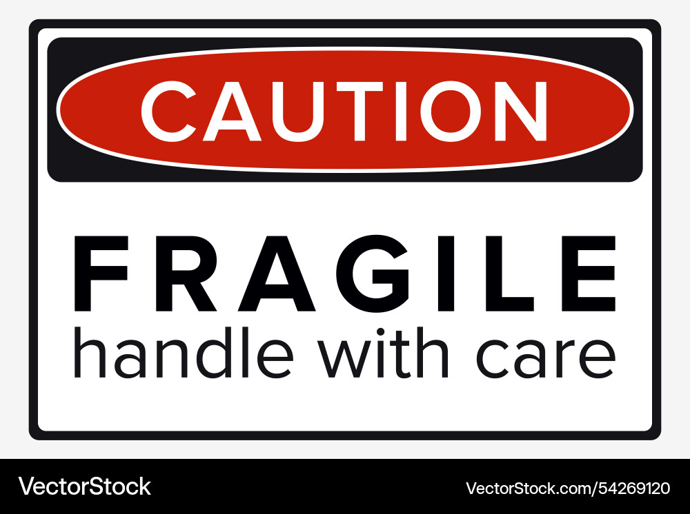 Fragile handle with care packaging symbol use vector image
