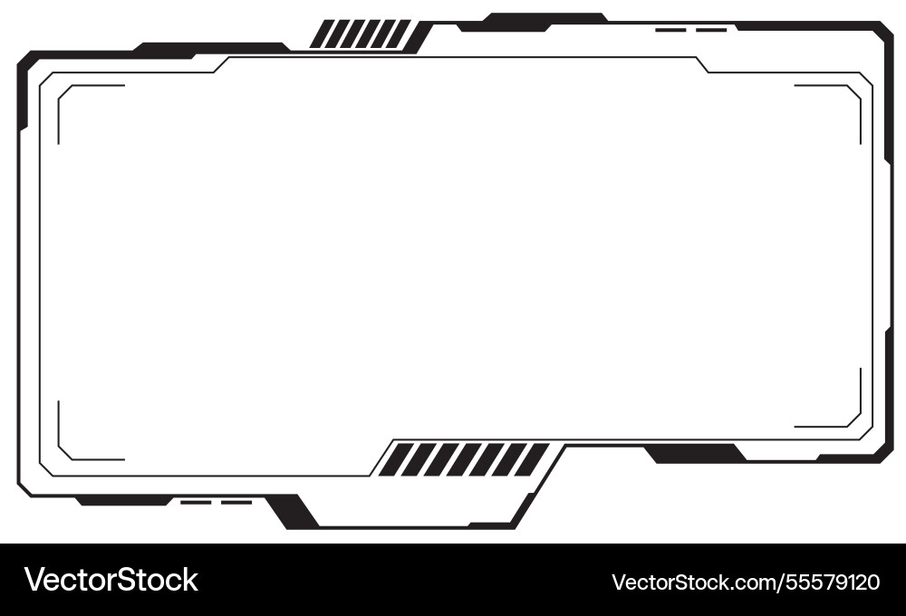 Hud frames black user interface elements design Hud frames black user interface elements design Vector Image