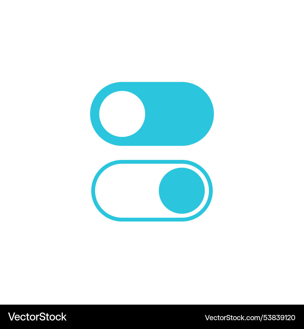 Light toggle switch icon isolated on white Light toggle switch icon isolated on white vector image