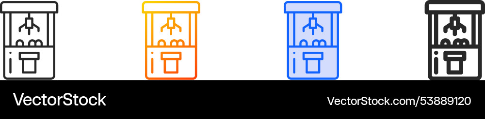 Machine iconthin linear gradient blue stroke Machine iconthin linear gradient blue stroke vector image